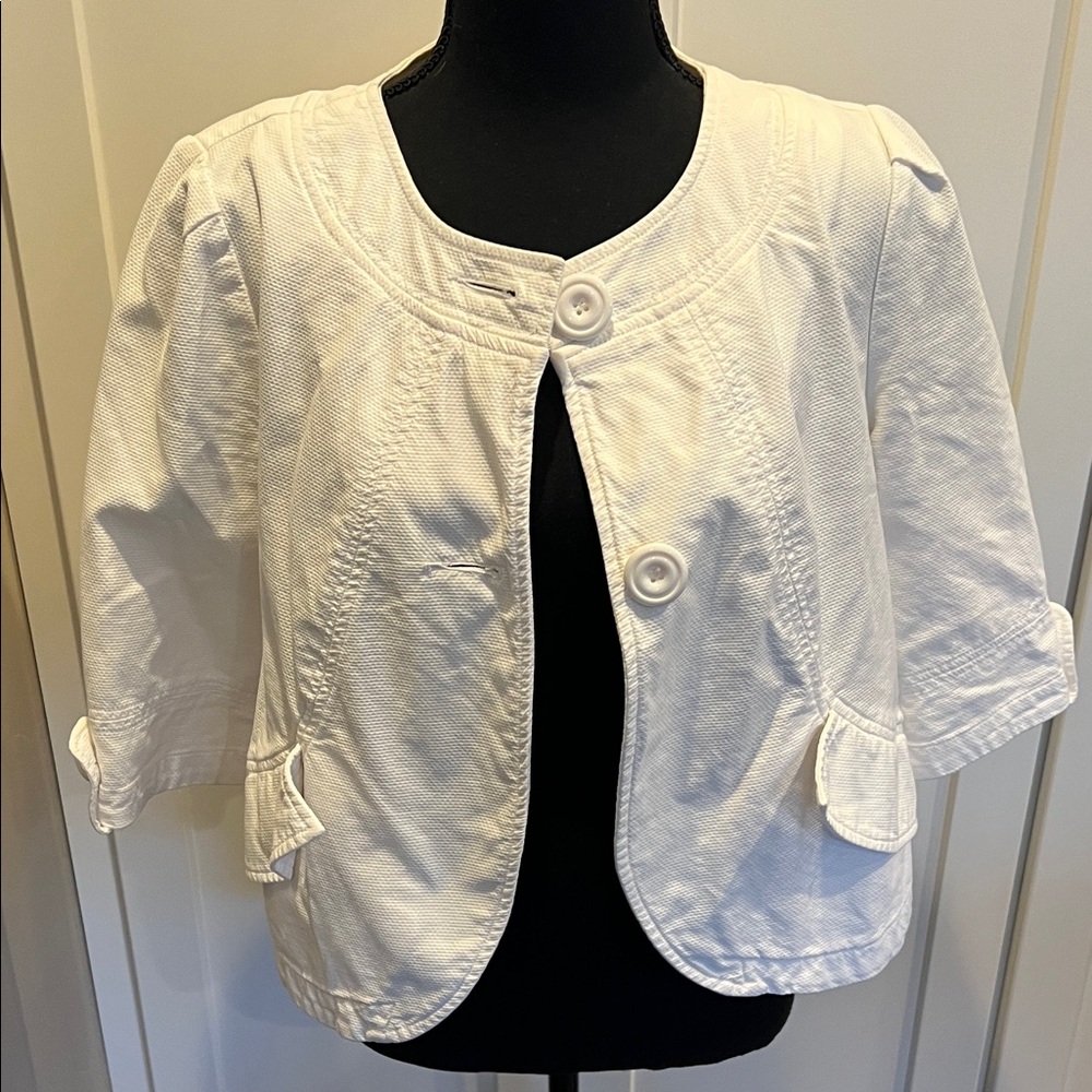 Ambition White Patterned Jacket Size S - image 3